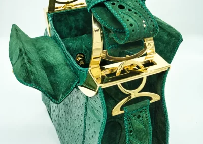 DOROTEA Borsa fatta a mano pelle oro artigianale novara milano