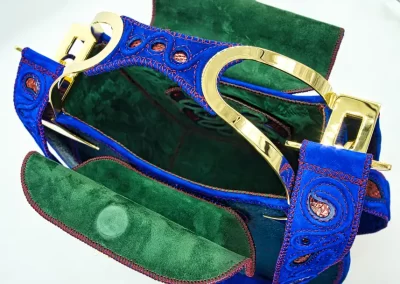 DOROTEA Borsa fatta a mano pelle oro artigianale novara milano