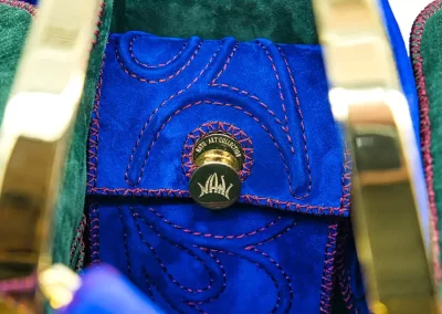 DOROTEA Borsa fatta a mano pelle oro artigianale novara milano