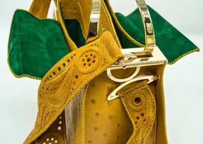 DOROTEA Borsa fatta a mano pelle oro artigianale novara milano