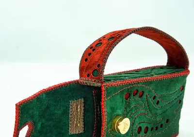 DOROTEA Borsa fatta a mano pelle oro artigianale novara milano