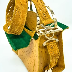 DOROTEA Borsa fatta a mano pelle oro artigianale novara milano