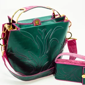 01 BRIGIDA 010124 Borsa fatta a mano pelle oro artigianale novara milano