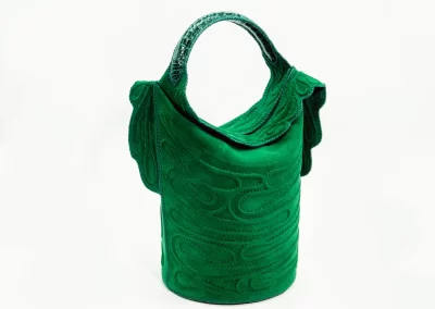 01 MIRA 010125 Borsa fatta a mano pelle oro artigianale novara milano