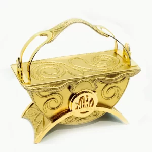 01 TEODORA Borsa fatta a mano pelle oro artigianale novara milano