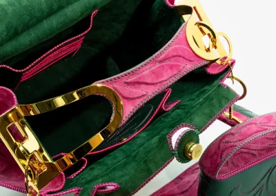 01 BRIGIDA 010124 Borsa fatta a mano pelle oro artigianale novara milano