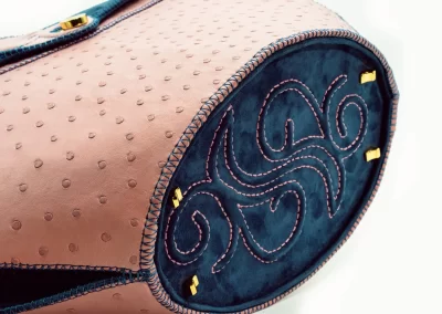 01 BRIGIDA 020125M Borsa fatta a mano pelle oro artigianale novara milano