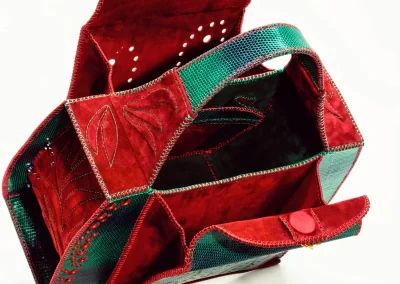 01 DOROTEA M.010125 Borsa fatta a mano pelle oro artigianale novara milano