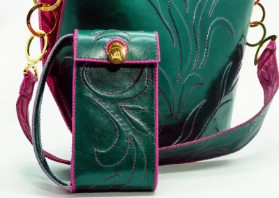 01 BRIGIDA 010124 Borsa fatta a mano pelle oro artigianale novara milano