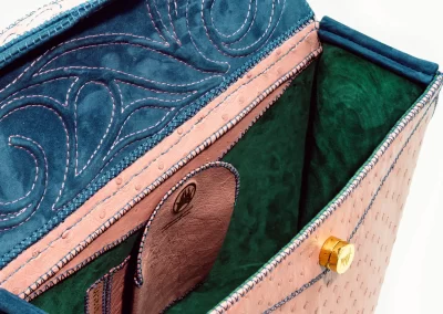 01 BRIGIDA 020125M Borsa fatta a mano pelle oro artigianale novara milano