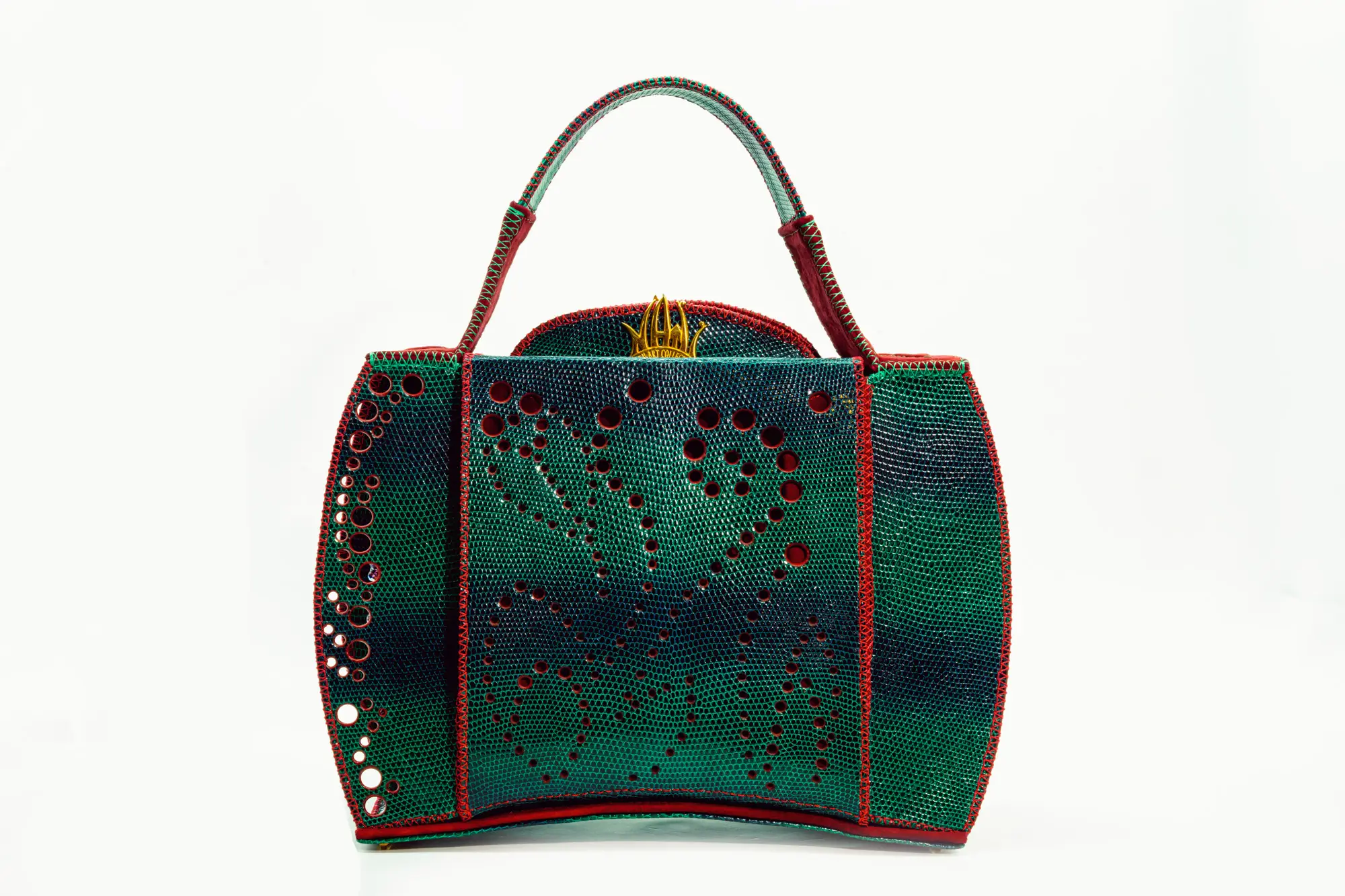 01 DOROTEA M.010125 Borsa fatta a mano pelle oro artigianale novara milano