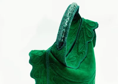 01 MIRA 010125 Borsa fatta a mano pelle oro artigianale novara milano