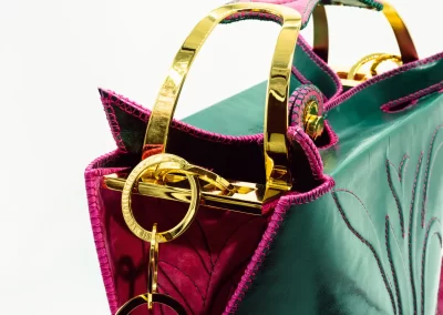 01 BRIGIDA 010124 Borsa fatta a mano pelle oro artigianale novara milano