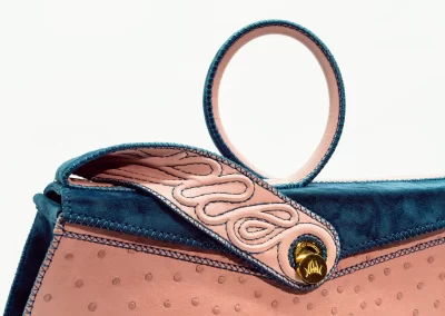 01 BRIGIDA 020125M Borsa fatta a mano pelle oro artigianale novara milano