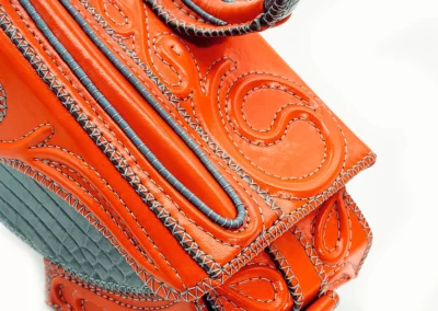 01 LUNA 010125ML Borsa fatta a mano pelle oro artigianale novara milano