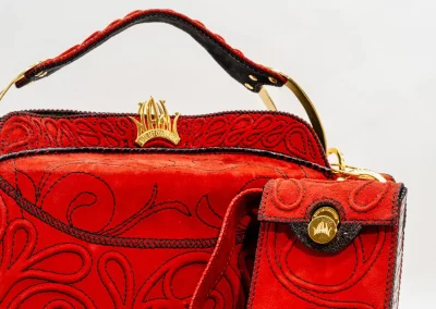 VALENTYNA 010124 Borsa fatta a mano pelle oro artigianale novara milano